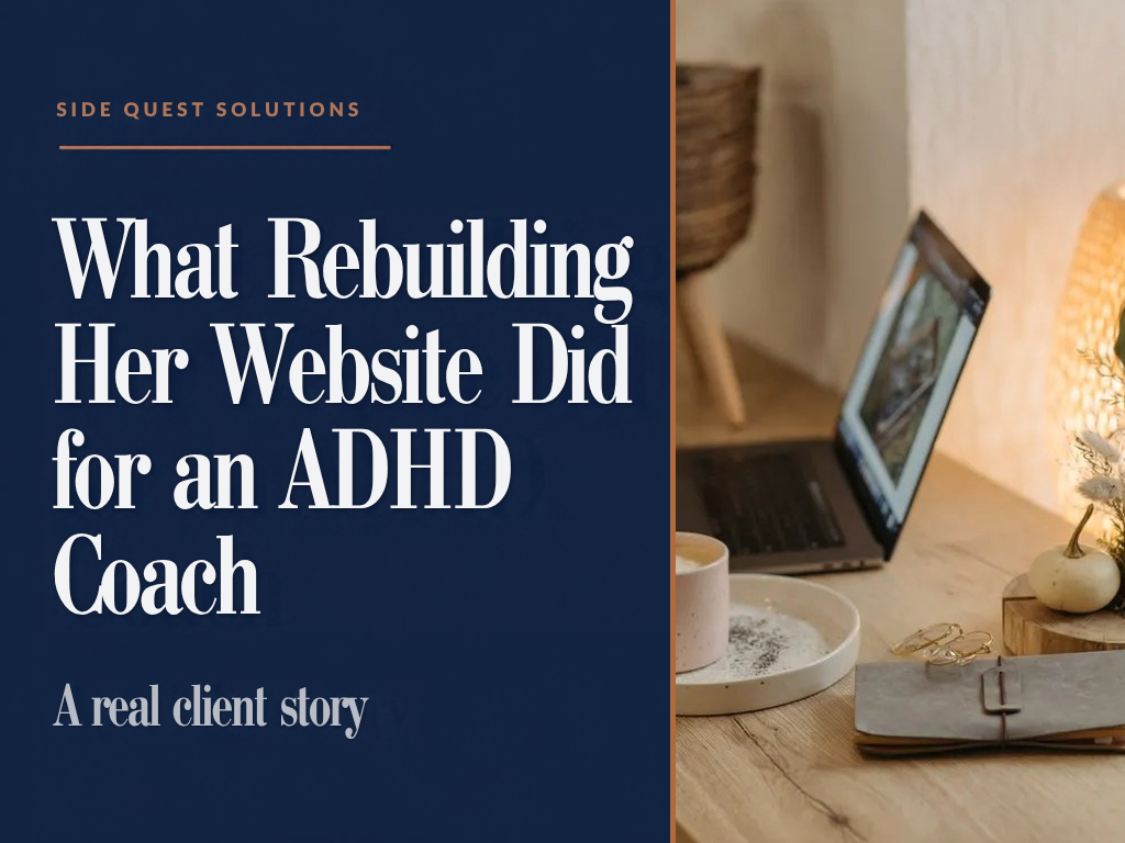 What Rebuilding Her Website Did for an ADHD Coach featured banner