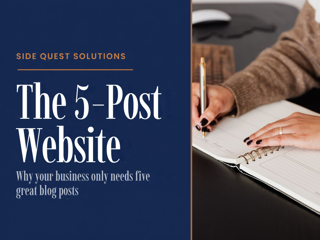 The 5-Post Website: Why Your Business Only Needs Five Great Blog Posts featured banner